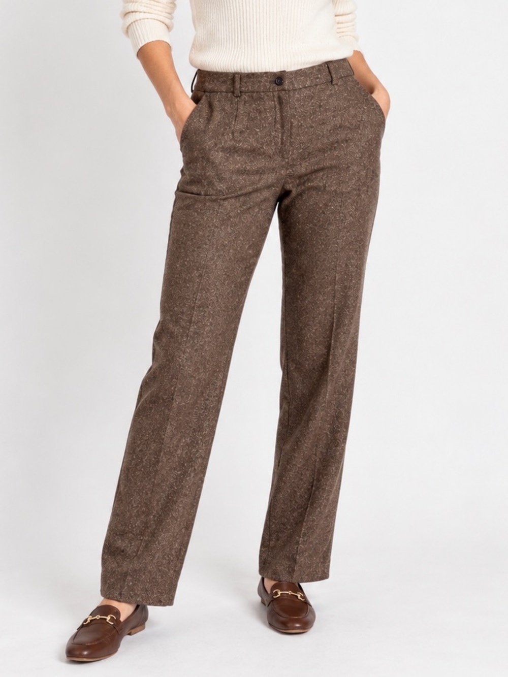 Pendleton Wool Silk Blend Brown Classic Heritage Academia Career Pants Size 2P